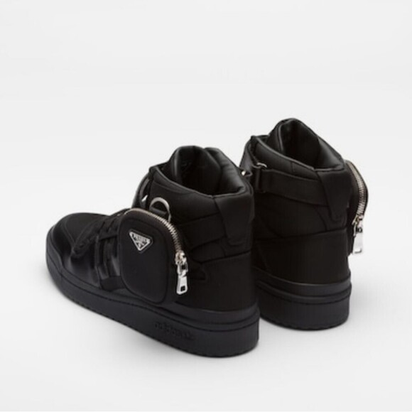 Adidas for PRADA Re-nylon Forum High top Black Sneakers UNISEX NWT Limit… - Picture 3 of 16
